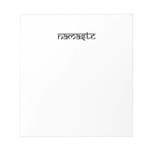 Bloc-note Namaste Design sur le style sanskrit