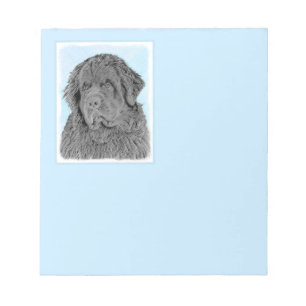 Bloc-note Newfoundland Painting - Cute Original Dog Art