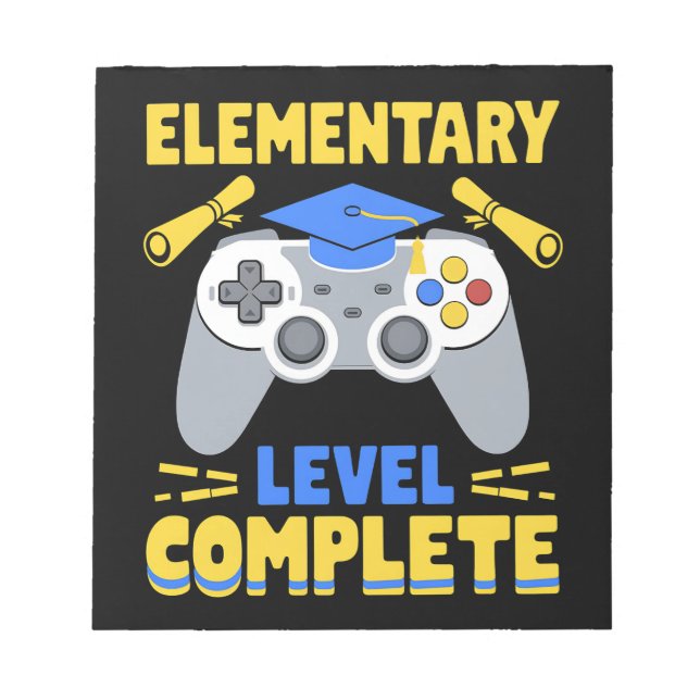 Bloc-note Niveau élémentaire Complet Jeu Gamer Graduation (Devant)