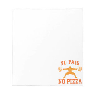 Bloc-note No Pain, No Pizza - Carbes - Amusant Entraînement