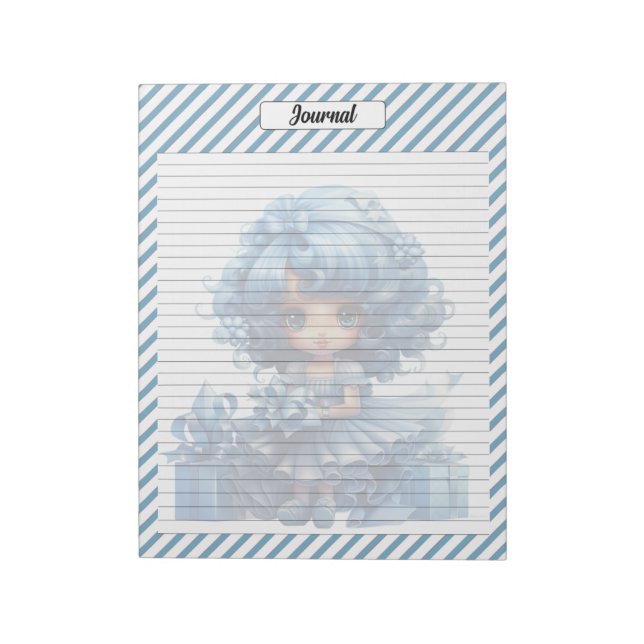 Bloc-note Noël bleu Cutie (Tourné)