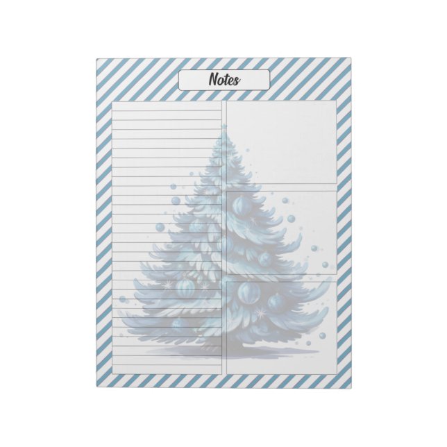 Bloc-note Noël bleu Cutie (Tourné)