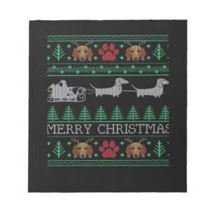 Bloc-note Noël Dack Dachshund Dack Moche Chri