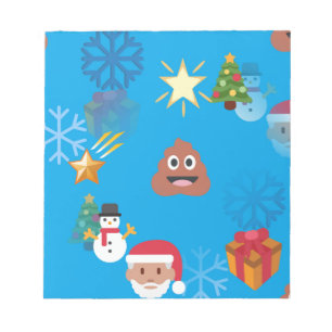 Bloc-note noël de poop émoji