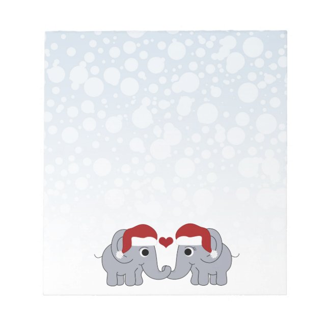 Bloc-note Noël des éléphants (Devant)