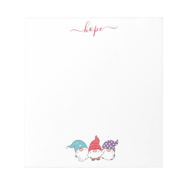 Bloc-note Noël du script Gnomes Hope (Devant)