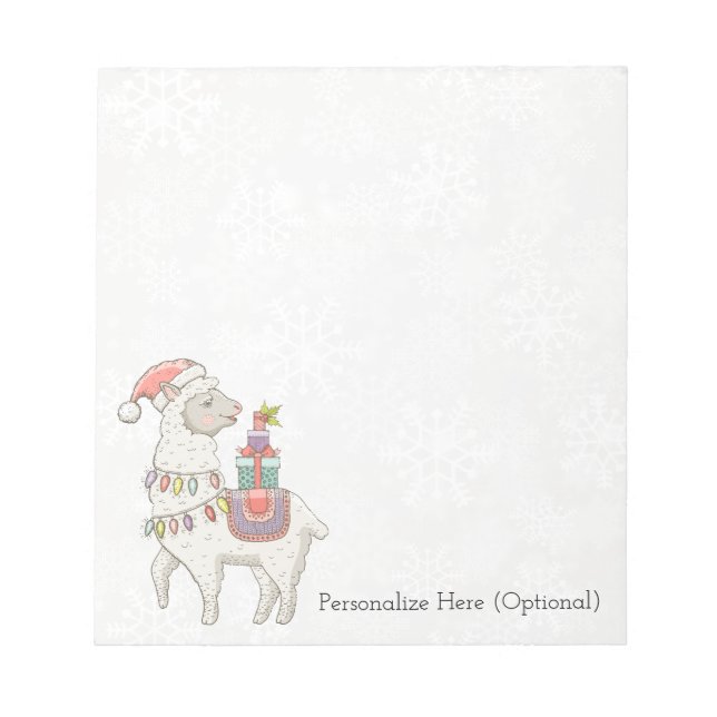 Bloc-note Noël Llama (Devant)