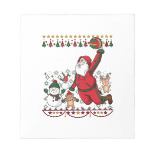 Bloc-note Noël Père Noël Volleyball Bonhomme de neige Renne