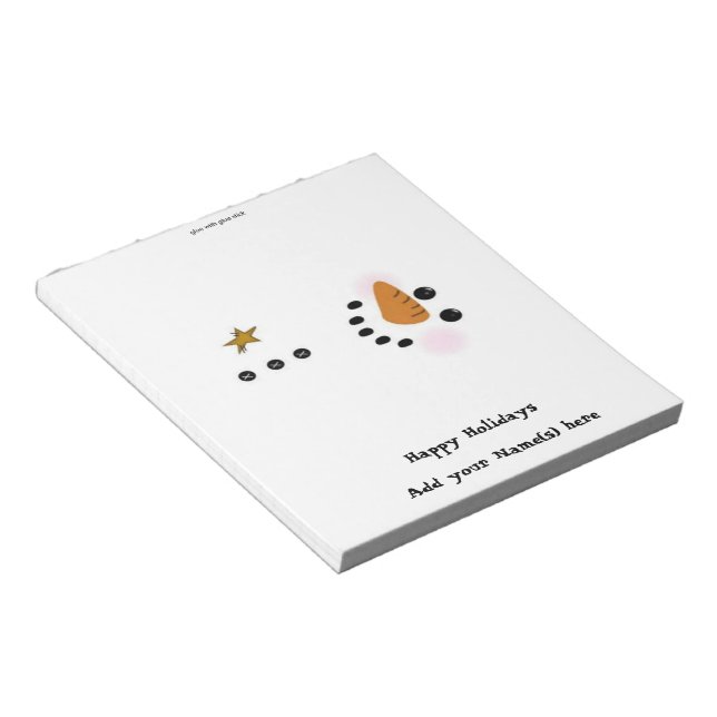 Bloc-note Noël Snowman Candy Bar Wrapper Party Favoriser (Incliné)