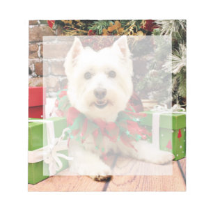 Bloc-note Noël - Terrier des montagnes occidental - Abby