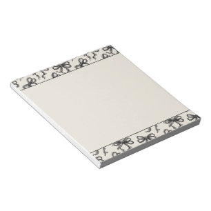 Bloc-note Nœuds en faux lace noir crème