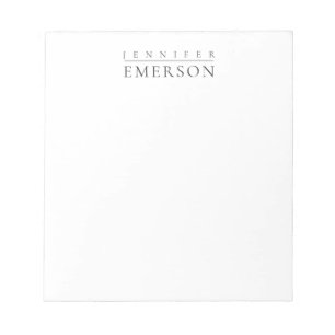 Bloc-note Noir blanc minimaliste moderne simple
