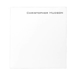 Bloc-note Noir Blanc Simple Plain Architecte