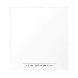 Bloc-note Noir Blanc Simple Uni Minimaliste