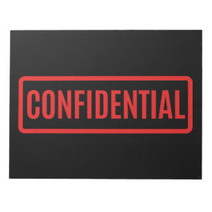 Bloc-note Noir confidentiel