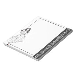 Bloc-note Noir et blanc Simple Anime Boho Notepad