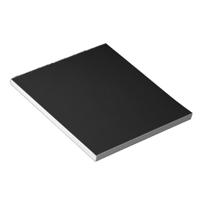 Bloc-note Noir fou (Le Noir le plus foncé) PERSONNALISABLE (Incliné)