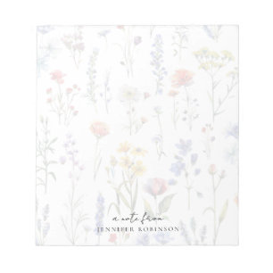 Bloc-note Nom de fleurs sauvages printanières estivales déli