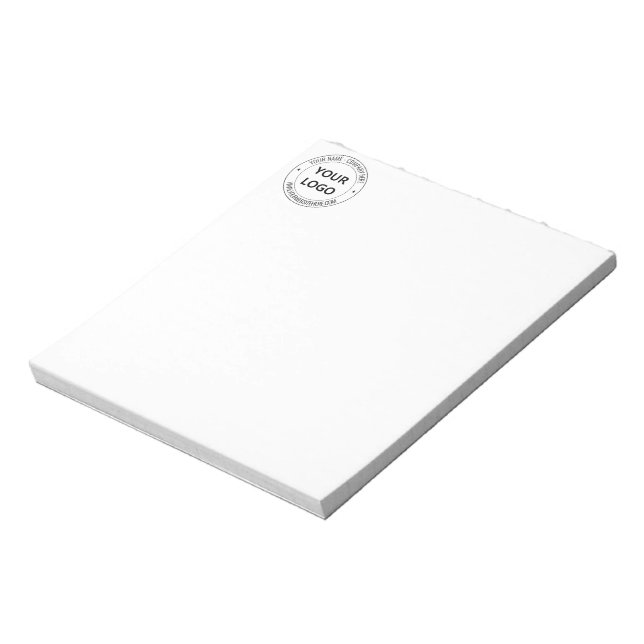 Bloc-note Nom du logo d'entreprise personnalisé Bureau de ti (Tourné)