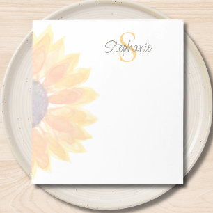 Bloc-note Nom Monogramme Tournesol