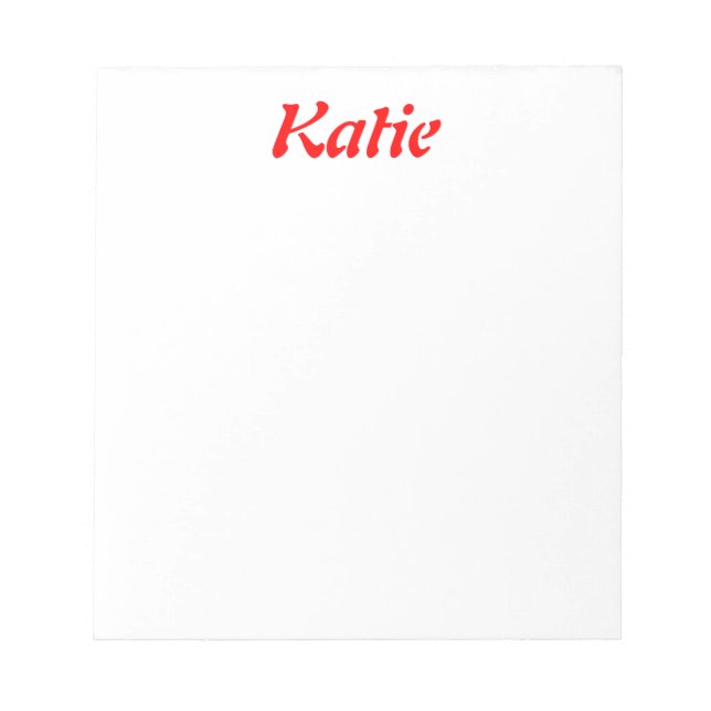 Bloc-note Nom Note Pad (Devant)
