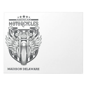 Bloc-note Nom personnalisé "American Motocycles"