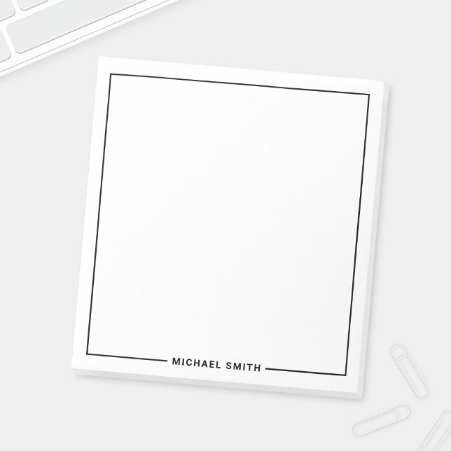 Bloc-note Nom personnalisé minimaliste moderne (Créateur téléchargé)