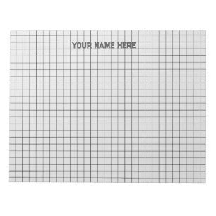 Bloc-note Nom personnalisé Papier grand format graphique