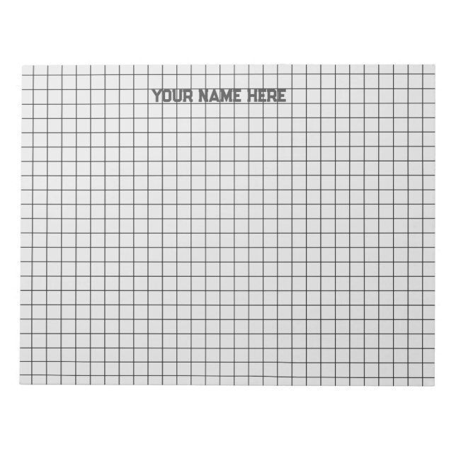Bloc-note Nom personnalisé Papier grand format graphique (Devant)