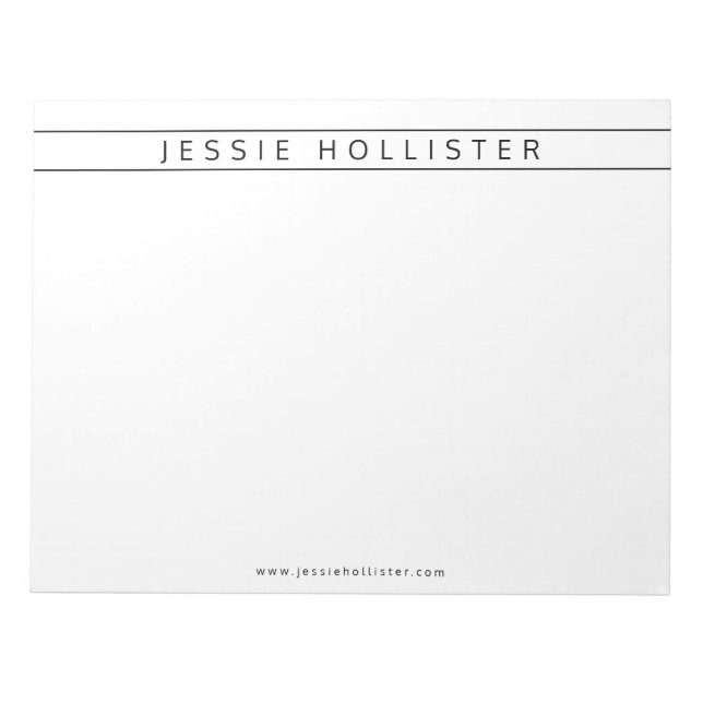 Bloc-note Nom professionnel et informations (Devant)