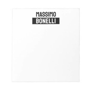 Bloc-note Nom propre Minimaliste Moderne Simple Noir Blanc