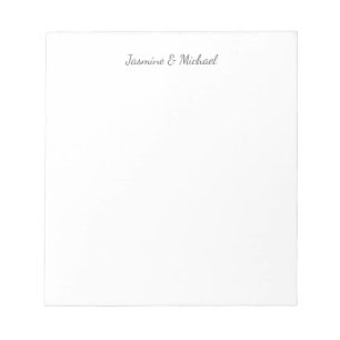 Bloc-note Noms de couple de calligraphie chic adorables Mari
