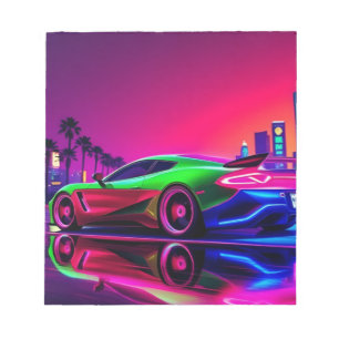 Bloc-note Norepad Neon Racer - 80s Sports rétro-futuristes