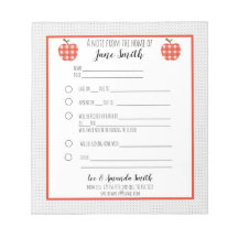 Note de l'école de pomme Red Plaid