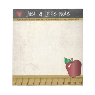 Bloc-note Note de l'enseignant Style Vintage