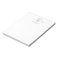 Note De Nom De 2 Monogrammes Gris Moderne Du Bloc-