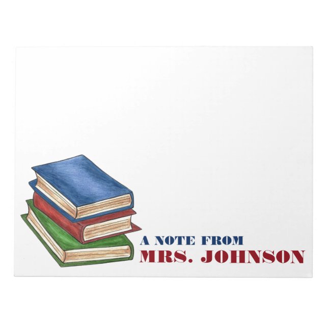 Bloc-note Note Des Livres Personnalisés De La Bibliothèque D (Devant)