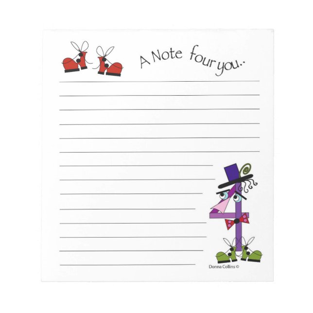 Bloc-note Note Numéro de série quatre (Devant)