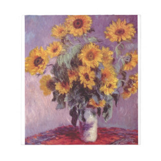 BLOC-NOTE NOTEPAD - MONET SUNFLOWERS