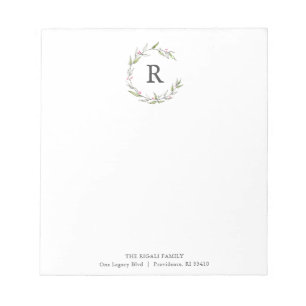 Bloc-note Notepads de Noël Monogrammé