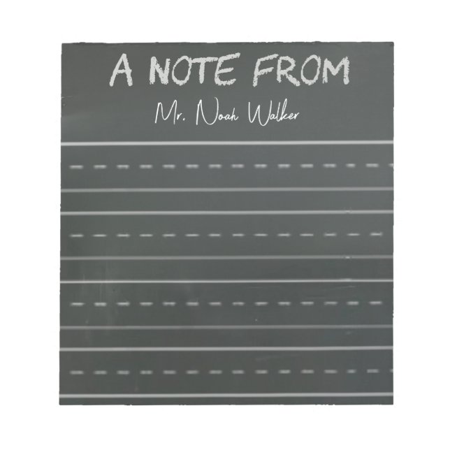 Bloc-note Notes à thème tableau noir (Devant)