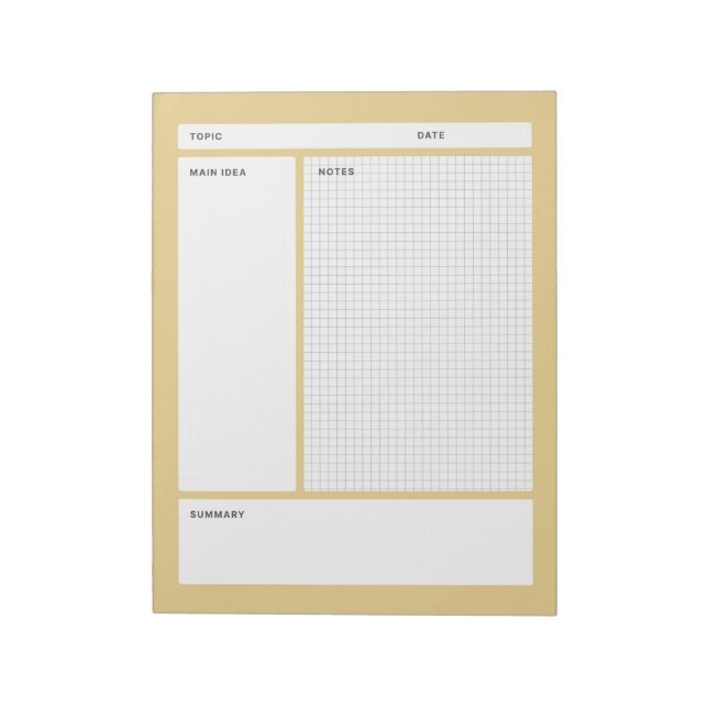 Bloc-note Notes Cornell (Graphique) (Tourné)