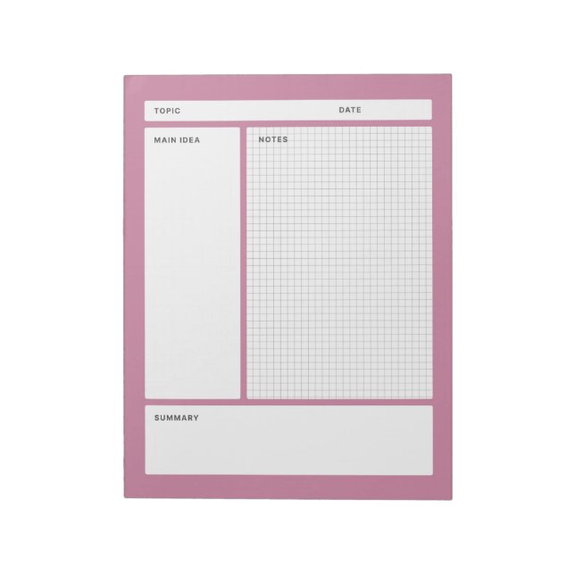 Bloc-note Notes Cornell (Graphique) (Tourné)