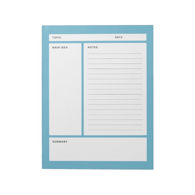 Bloc-note Notes Cornell (ligne) (Tourné)