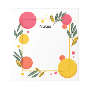 Bloc-note Notes de fleurs botaniques minimalistes