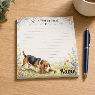 Bloc-note Notes de la gouache de Basset Hound