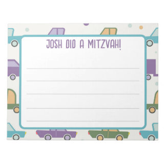 Bloc-note Notes de mitzvah de transport personnalisé