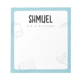 Bloc-note Notes de Mitzvah personnalisées sur mesure