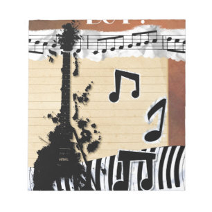 Bloc-note notes de musique joyeuse guitare danse