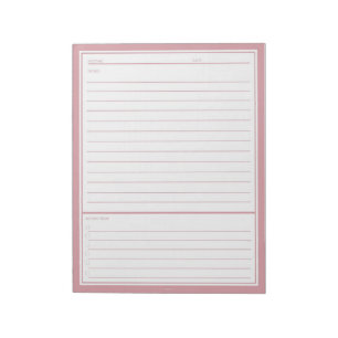 Bloc-note Notes de réunion Blush